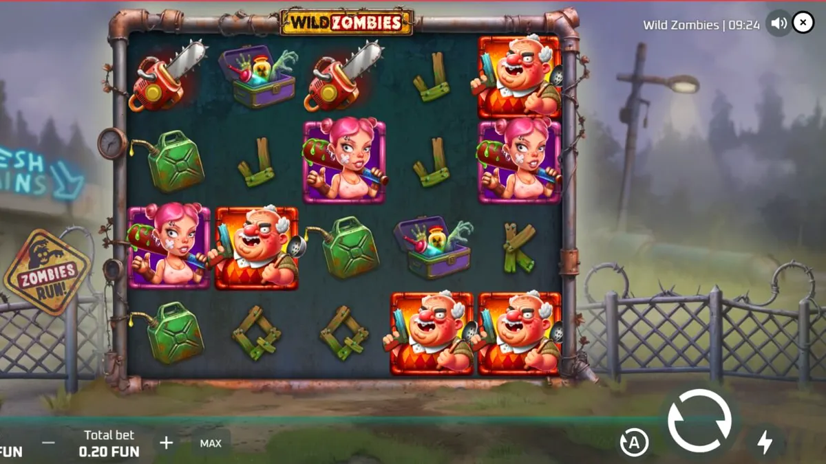 Tampilan visual slot Wild Zombies dengan tema kiamat zombi